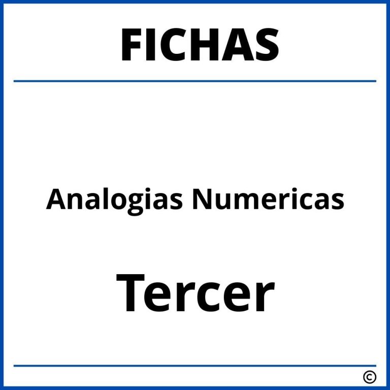 Fichas De Analogias Numericas Para Primer Grado 6832