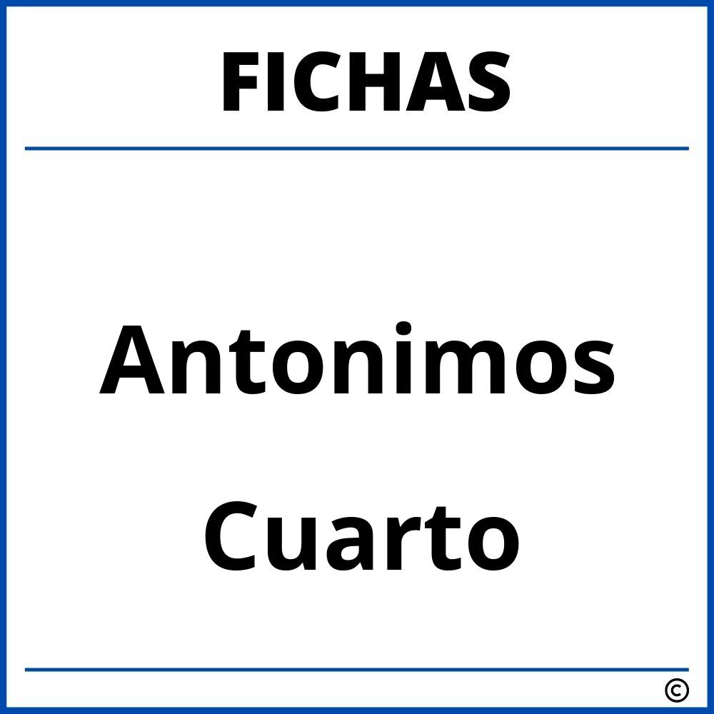 Fichas De Antonimos Para Cuarto Grado