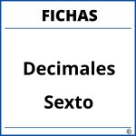 Fichas De Decimales Para Sexto Grado