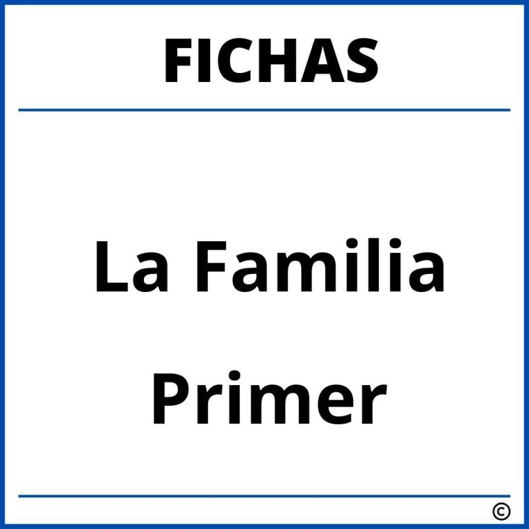Fichas De La Familia Para Tercer Grado