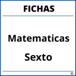 Fichas De Matematicas Para Sexto Grado
