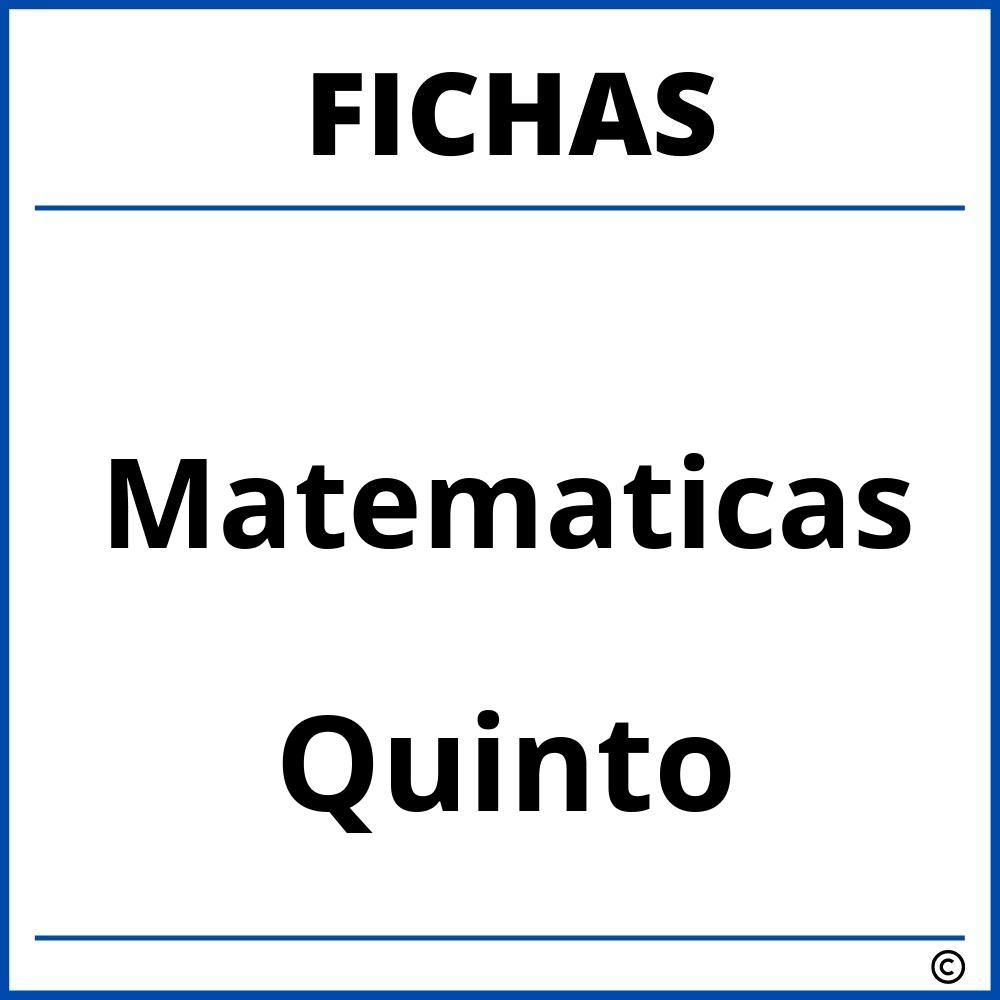 Fichas De Matematicas Quinto Grado