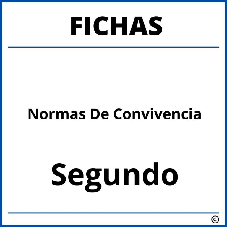 Fichas De Normas De Convivencia Para Primer Grado