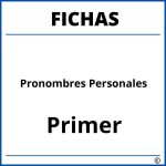 Fichas De Pronombres Personales Para Primer Grado