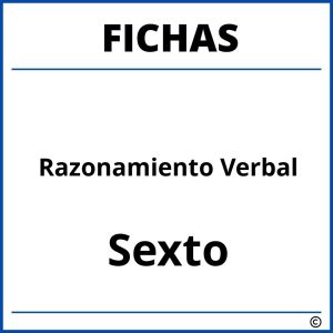 Fichas De Razonamiento Verbal Quinto Grado