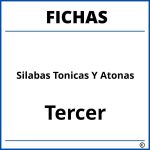 Fichas De Silabas Tonicas Y Atonas Para Tercer Grado