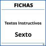 Fichas De Textos Instructivos Para Sexto Grado